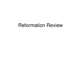 Reformation Review