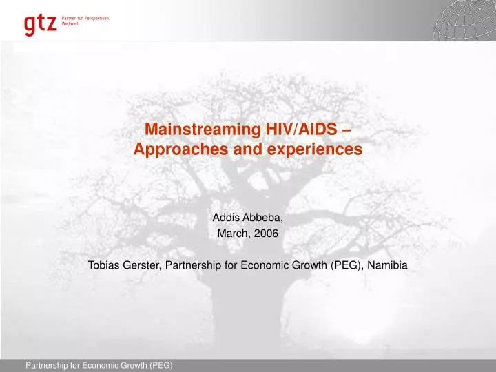 mainstreaming hiv aids approaches and experiences
