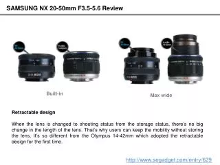 Samsung NX 20-50mm F3.5-5.6 Review