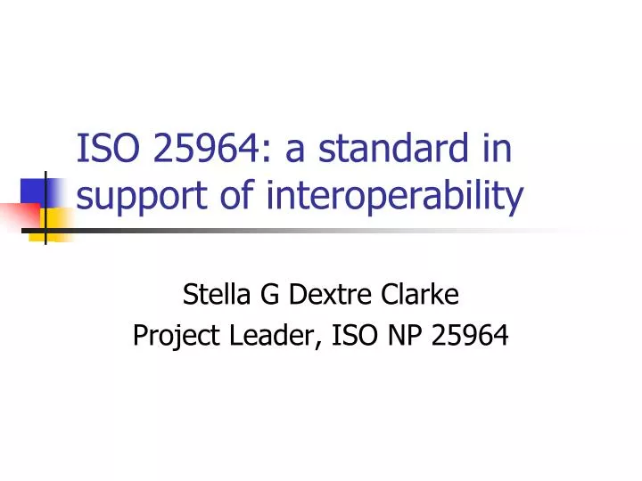 iso 25964 a standard in support of interoperability