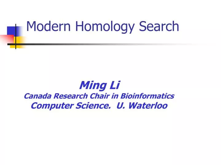 modern homology search