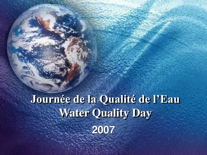 journ e de la qualit de l eau water quality day