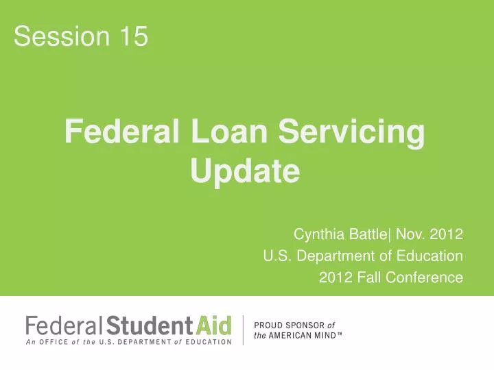 federal loan servicing update