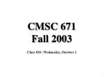 CMSC 671 Fall 2003 - slide 1