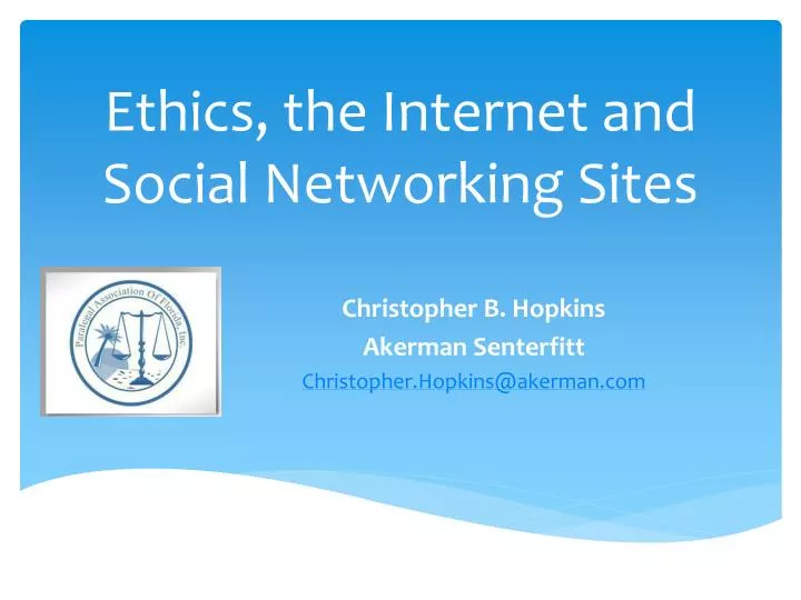 ethics the internet and social networking sites