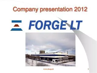 Company presentation 20 12
