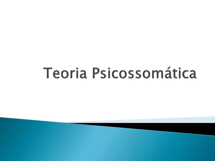 teoria psicossom tica