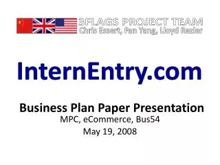 Business Plan Paper Presentation