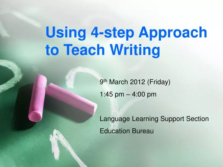 using 4 step approach to teach writing