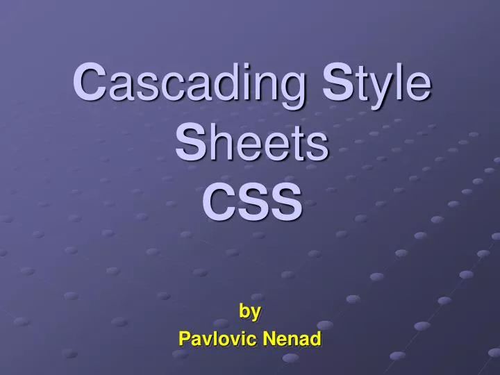 c ascading s tyle s heets css