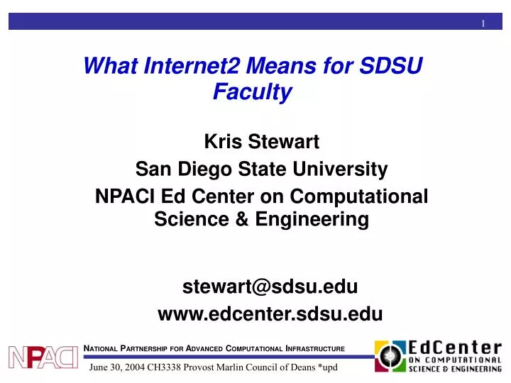what internet2 means for sdsu faculty