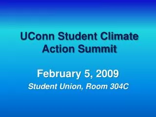UConn Student Climate Action Summit