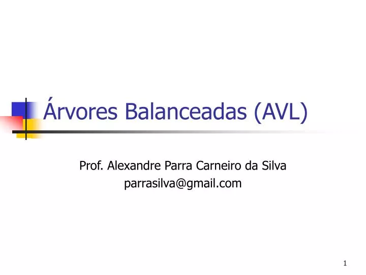 rvores balanceadas avl