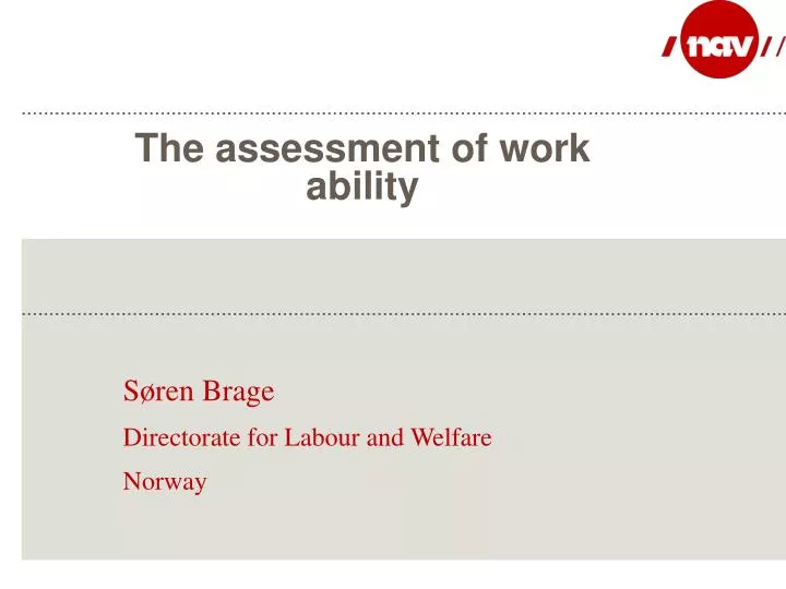 s ren brage directorate for labour and welfare norway
