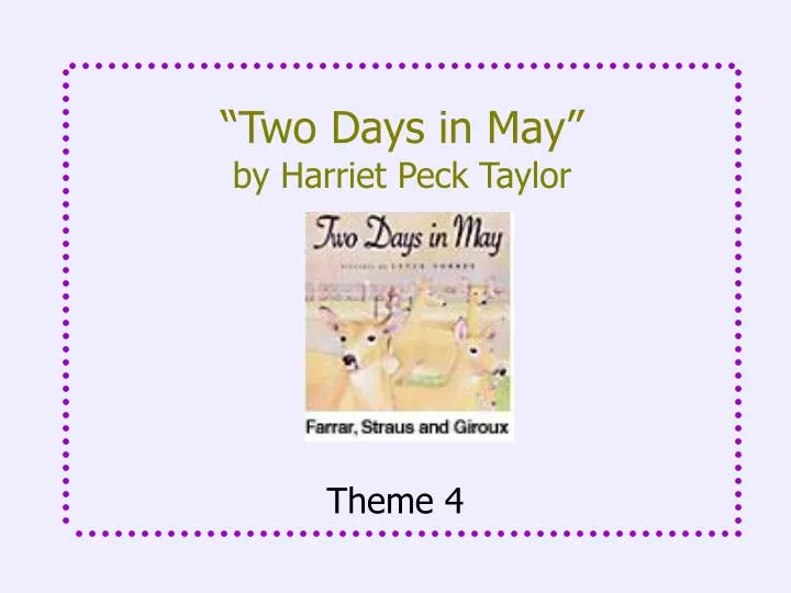 two days in may by harriet peck taylor