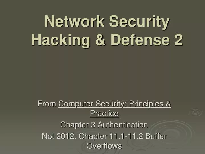 network security hacking defense 2