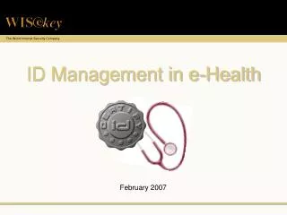 ID Management in e-Health