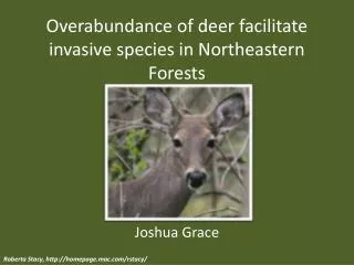Overabundance of deer facilitate invasive species in Northeastern Forests