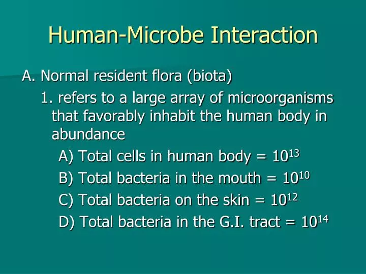 human microbe interaction