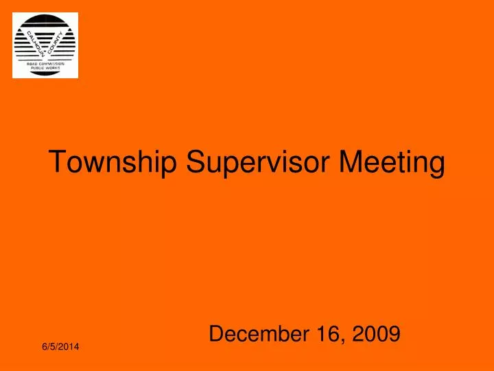 township supervisor meeting