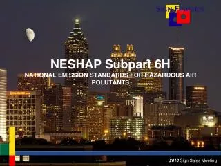 NESHAP Subpart 6H NATIONAL EMISSION STANDARDS FOR HAZARDOUS AIR POLUTANTS
