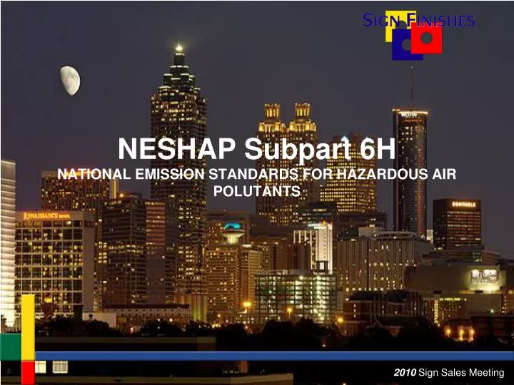 neshap subpart 6h national emission standards for hazardous air polutants