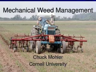 Mechanical Weed Management