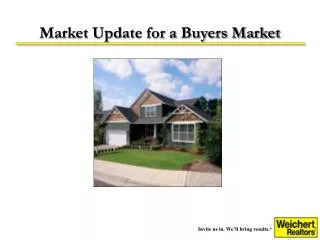 Market Update for a Buyers Market