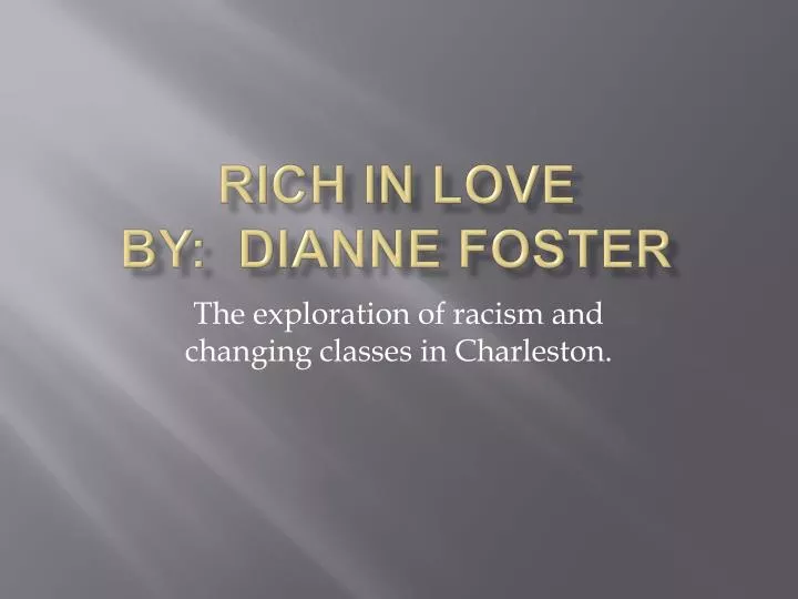 rich in love by dianne foster