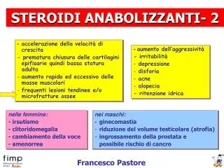 STEROIDI ANABOLIZZANTI- 2