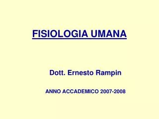 fisiologia umana