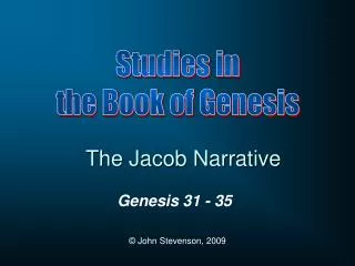 The Jacob Narrative