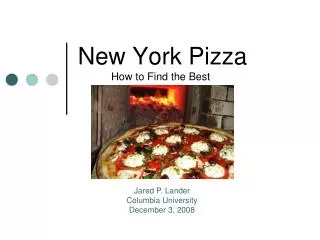 New York Pizza How to Find the Best