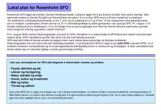 Lokal plan for Rosenholm SFO