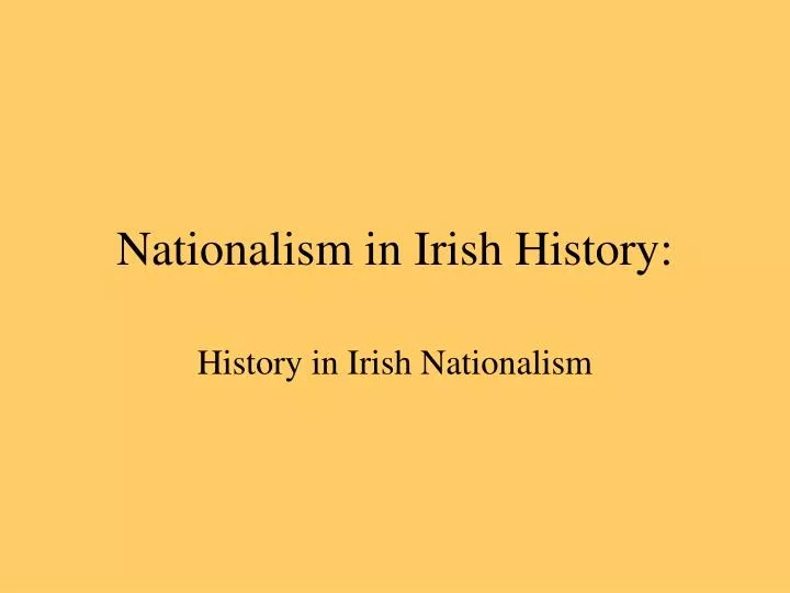 nationalism in irish history