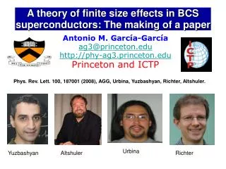 A theory of finite size effects in BCS superconductors: The making of a paper