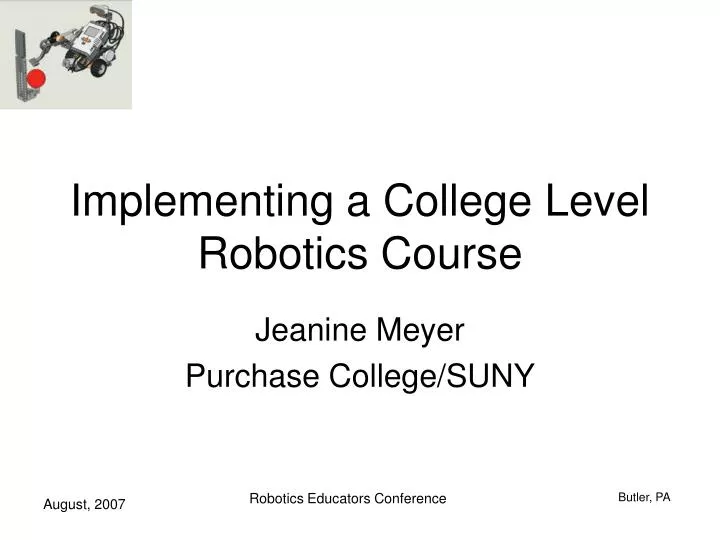 implementing a college level robotics course