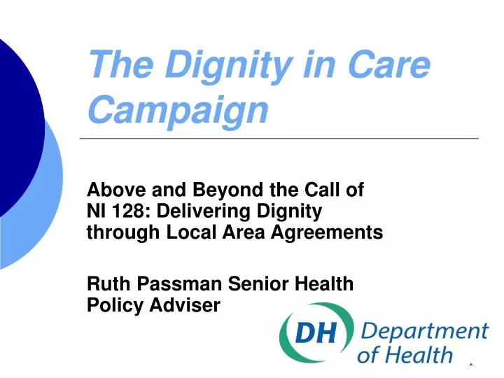 the dignity in care campaign