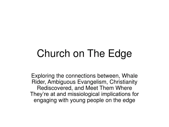 church on the edge