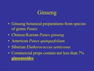 Ginseng