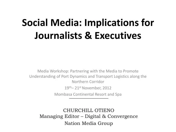 social media implications for journalists executives