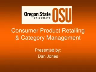 Consumer Product Retailing &amp; Category Management
