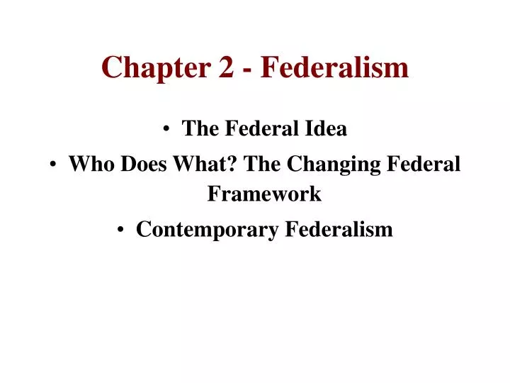 chapter 2 federalism