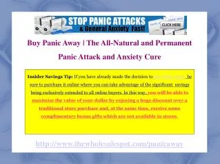 Panic Away Anxiety Attack Treatment Program