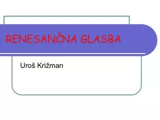 renesan na glasba