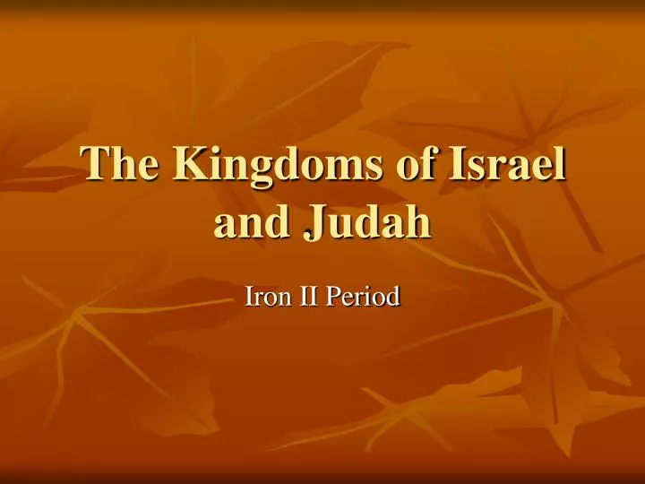 the kingdoms of israel and judah
