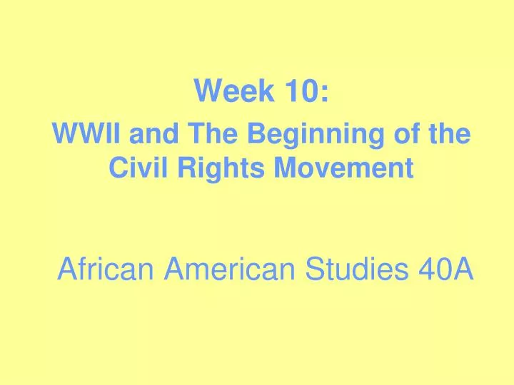 african american studies 40a