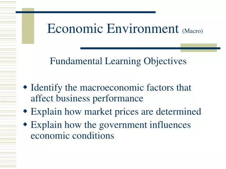 economic environment macro