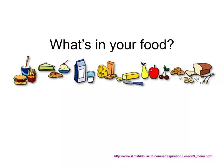 what s in your food