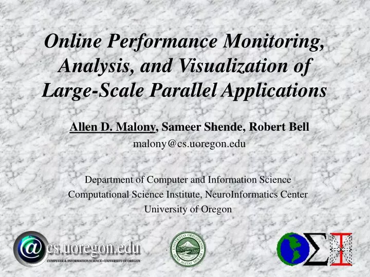 online performance monitoring analysis and visualization of large scale parallel applications